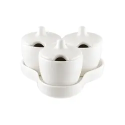 Набор для специй 3 пр. на подставке Белый Bonna /1/ 