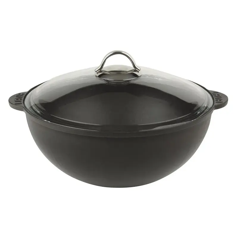 Казан 6 л d 30 см чугун со стекл. крышкой черный LAVA