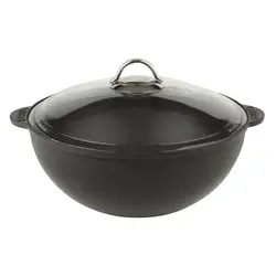 Казан 6 л d 30 см чугун со стекл. крышкой черный LAVA