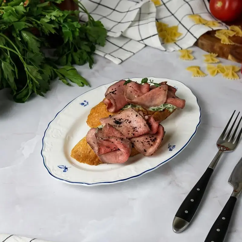 Блюдо овальное P.L. Proff Cuisine Blue Flower 25,2*16,1*2,1 см