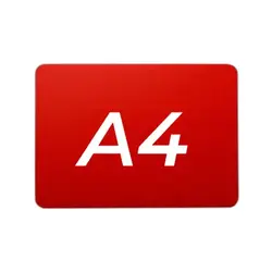 Ценник 297*210 мм. А4 меловой красный без подставки /1/