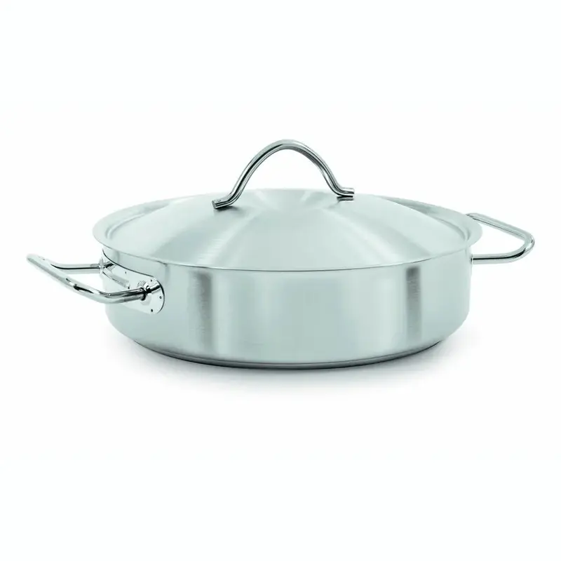 Кастрюля 7,4 л, 28*12 см с крышкой низкая нерж. 18/8 ИНДУКЦИЯ KAPP