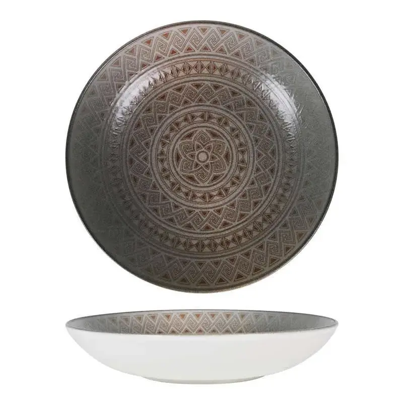 Тарелка d=230 мм. глубокая 1000 мл. h=45 мм. Дамаск, форма Банкет Bonna /1/6/ 