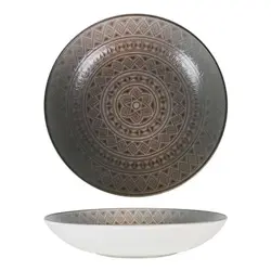 Тарелка d=230 мм. глубокая 1000 мл. h=45 мм. Дамаск, форма Банкет Bonna /1/6/ 