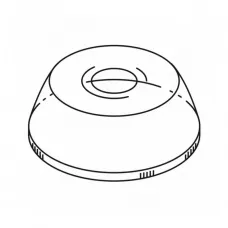 Крышка купольная с отверстием для стаканов арт.81210569, прозрачная, d 9,5 см, РЕТ, 100
