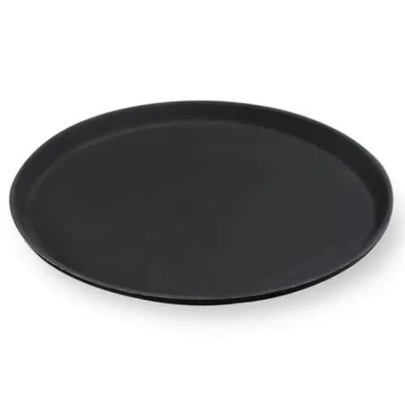 Поднос прорезиненный d=27 см. черный MGprof /1/12/