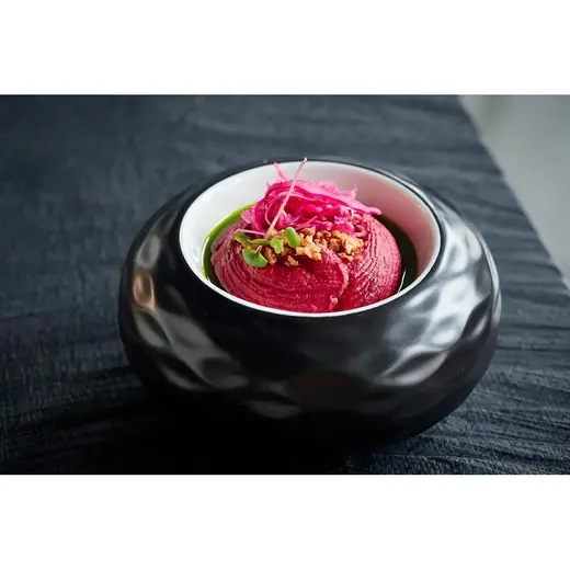 Блюдо для подачи бело-черное P.L. Proff Cuisine Shine 20 см 300 мл