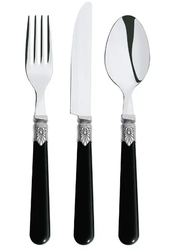 Ложка столовая, Abert, Maya, черный, 18/10, 1.2 мм, 20.2 см