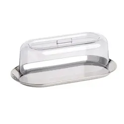 Поднос для подачи, APS, нерж., с пластиковой крышкой, 300 * 155 мм