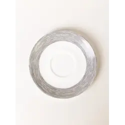 Блюдце, ARC International, Brush, серый край, (чашка 53485), d 140 мм