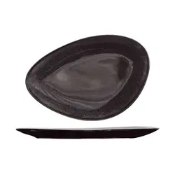 Тарелка треугольная 21x14 см, BLACK GRANITE