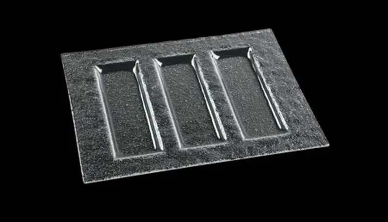 Менажница 3-х секц., 3D Glassware, стекло, 300*230 мм