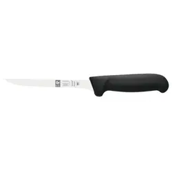 Нож обвалочный 150/280 мм. узкое полугибкое лезвие, черный SAFE Icel /1/6/