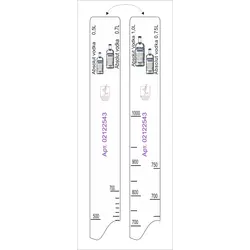 Линейка Absolut (0,5 л./0,7 л./0,75 л./1 л.) L=28 см. В=2 см. /1/