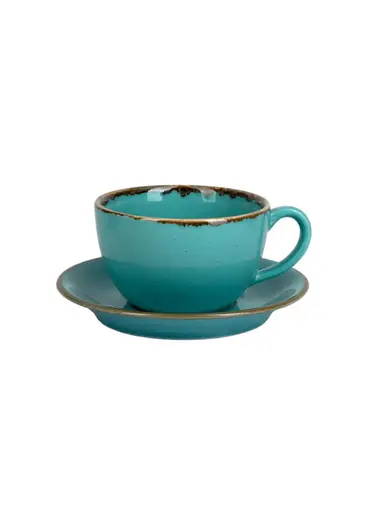 Набор чайных пар Porland Seasons 340 мл (4 предмета),бирюзовый