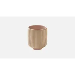 Кружка без ручки, (с рельефом) 320 мл, d 8 см, h 9,5 см, цвет розовый, Nara