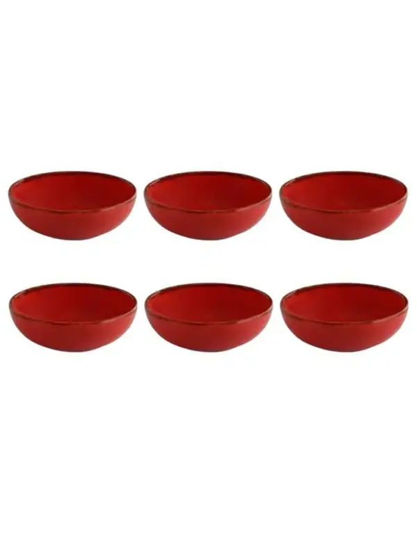 Набор соусников Porland Seasons 9 см (6 предметов), красный, 95 мл