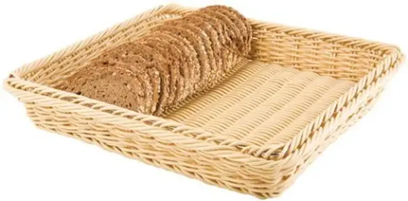 Корзина для хлеба, APS, прямоуг., бежевая, полиротанг, 32.5 * 26.5 * 6.5 см