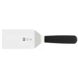 Лопатка 27,5 см. изогнутая раб. часть 12*7,5 см. нерж. с пластик. ручкой, черная Icel /1/6/