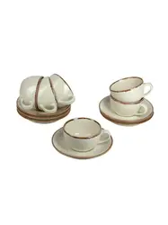 Набор чайных пар Porland Seasons 250 мл (12 предметов), бежевый