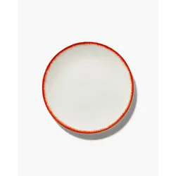 Тарелка мелкая d 24 см, h 1,1 см, цвет белый/красный, декор 2, DÉ