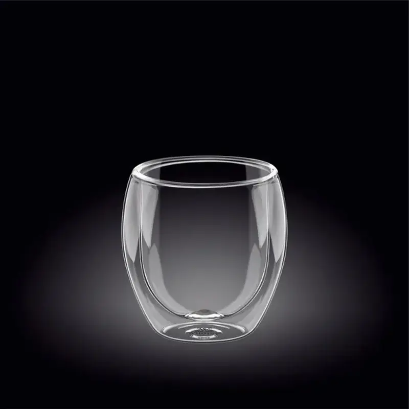 Стакан 250 мл. d=72 мм. h=90 мм. с двойными стенками Термостекло Wilmax /1/60/