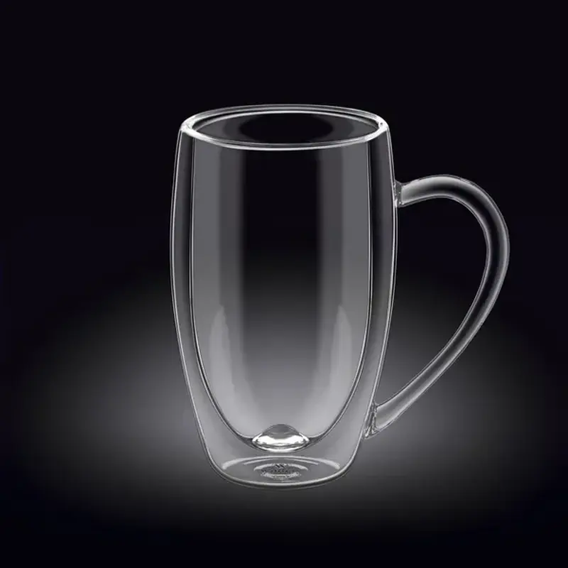 Кружка 400 мл. d=75 мм. h=125 мм. с двойными стенками Термостекло Wilmax /1/48/