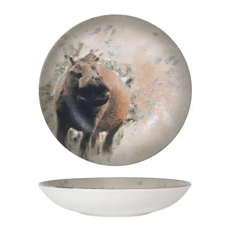 Тарелка d=230 мм. глубокая 1000 мл. h=45 мм. Саванна, форма Банкет Bonna /1/12/ 