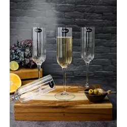 Набор бокалов для шампанского и игристых вин, 4 шт., Luigi Bormioli, Наборы посуды, 210 мл