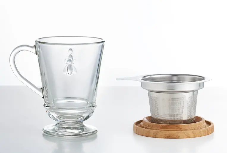 Кружка для заварки чая с фильтром и крышкой, La Rochere, ABEILLE, 275 мл, 9,1 см