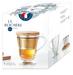 Кружка для заварки чая с фильтром и крышкой, La Rochere, ABEILLE, 275 мл, 9,1 см