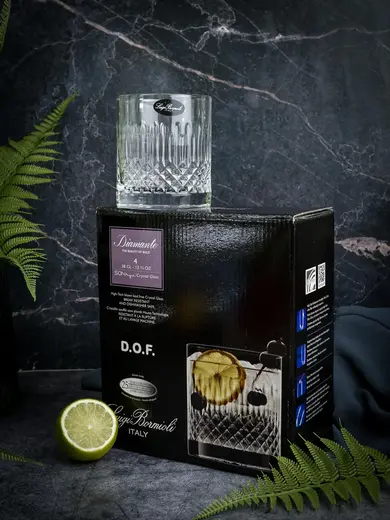 Набор стаканов низких Diamante 380 мл, хрустальное стекло, 4 шт.