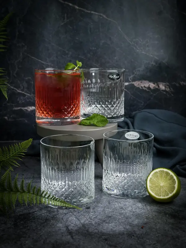 Набор стаканов низких Diamante 380 мл, хрустальное стекло, 4 шт.