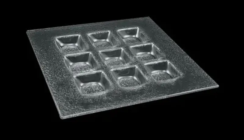 Менажница 9-ти секц., 3D Glassware, стекло, 200*200 мм