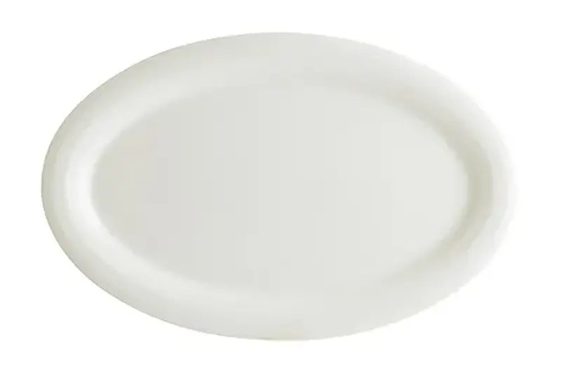 Блюдо овальное 320*205 мм. Белый Хало широкая полоска Bonna /1/6/762/ 