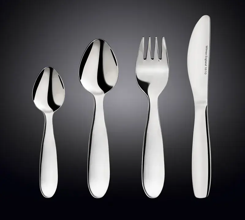 Набор столовых приборов детский Кидс 18/10 2 мм 4 пр. Wilmax /1/48/