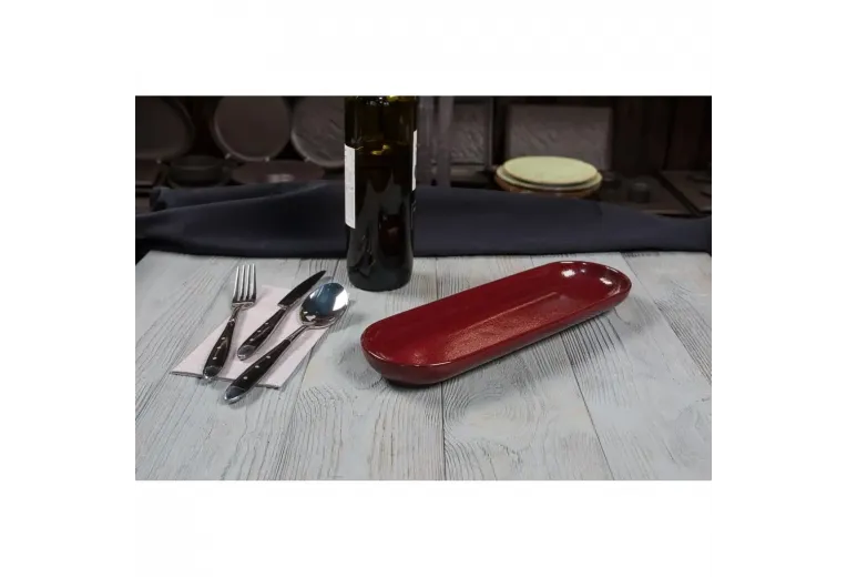 Блюдо овальное 32,5*10*3 см Evolution Dark Red P.L. Proff Cuisine [1]