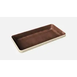 Блюдо прямоугольное (стопир.) 18x9 см, h 2,3 см, цвет коричневый, Nara