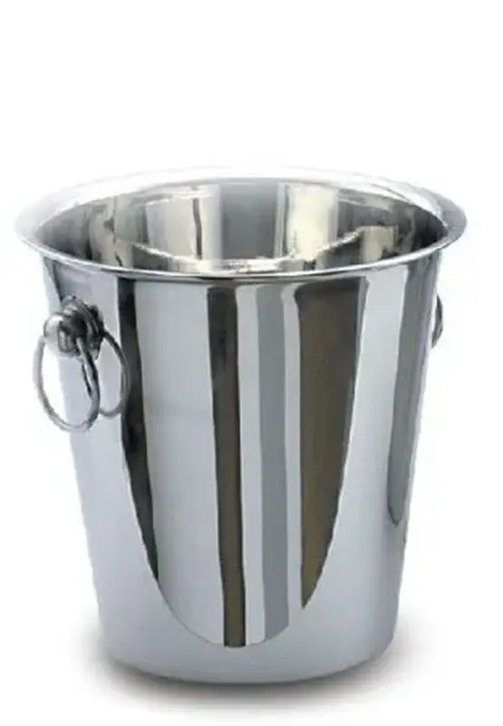 Ведро для шампанского 4 л. нерж. d=210/130 мм. h=205 мм. с кольцами для 1-й бутылки MGsteel /1/6/24/