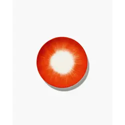 Тарелка мелкая d 17,5 см, h 0,9 см, цвет белый/красный, декор 5, DÉ