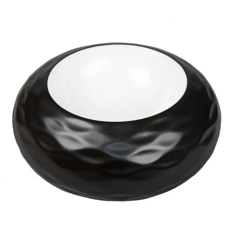 Блюдо для подачи бело-черное P.L. Proff Cuisine Shine 22,5 см 500 мл