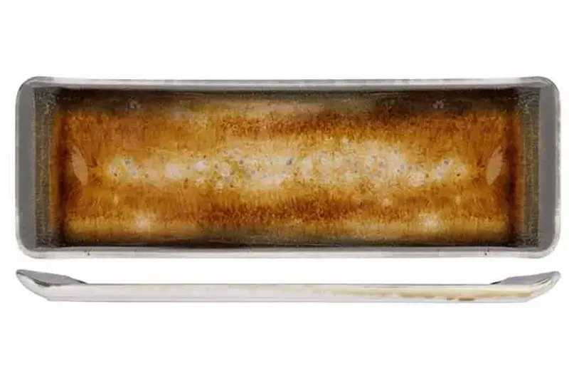 IRIS BROWN Блюдо сервировочное, прямоугольное, 30X9,5 см, фарфор