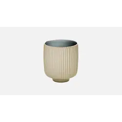 Кружка без ручки, (с рельефом) 320 мл, d 8 см, h 9,5 см, цвет серый, Nara