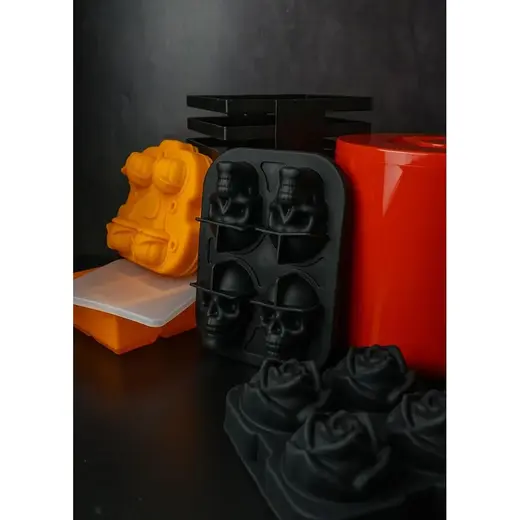 Форма для льда "Роза" 4 ячейки d6 см силикон P.L.- Barbossa