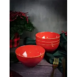 Набор мисок Porland Seasons 14 см  500 мл (4 предмета) красный