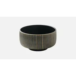 Салатник (с рельефом) 710 мл, d 16 см, h 6,2 см, цвет черно-белый, Nara