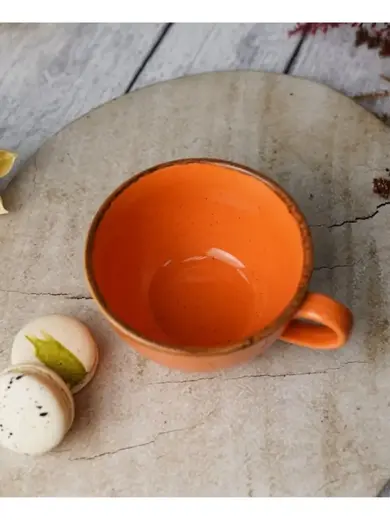 Набор чайных пар Porland Seasons 340 мл (4 предмета), оранжевый