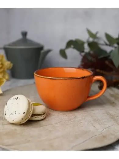 Набор чайных пар Porland Seasons 340 мл (4 предмета), оранжевый