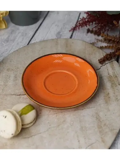 Набор чайных пар Porland Seasons 340 мл (4 предмета), оранжевый