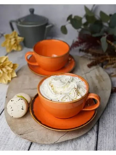 Набор чайных пар Porland Seasons 340 мл (4 предмета), оранжевый